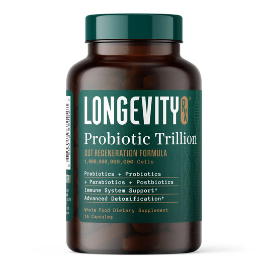 Probiotic Trillion digestive support capsules for gut microbiome balance and daily wellness