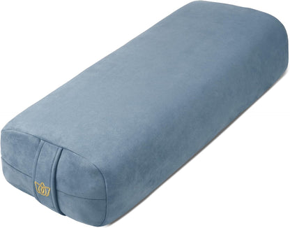 Florensi Meditation Cushion - Comfortable Floor Pillow - Traditional Tibetan Meditation Pillow with Beautiful Velvet Cover - Large Floor Cushion Seating for Adults - Premium Yoga Buckwheat Bolster