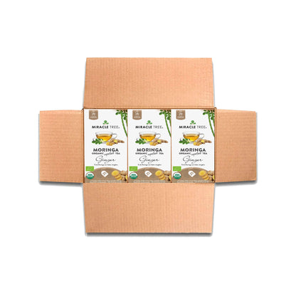 Organic Moringa Tea - Ginger - Caffeine-Free Herbal Tea