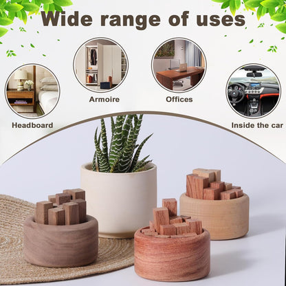 3 Pieces Wood Diffuser for Essential Oils, Aromatherapy Diffuser Black Walnut Wood for Home Office Bedroom Car