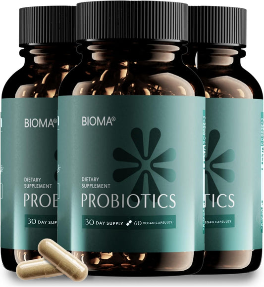 Probiotic digestive support capsules for gut microbiome balance and daily digestive wellness