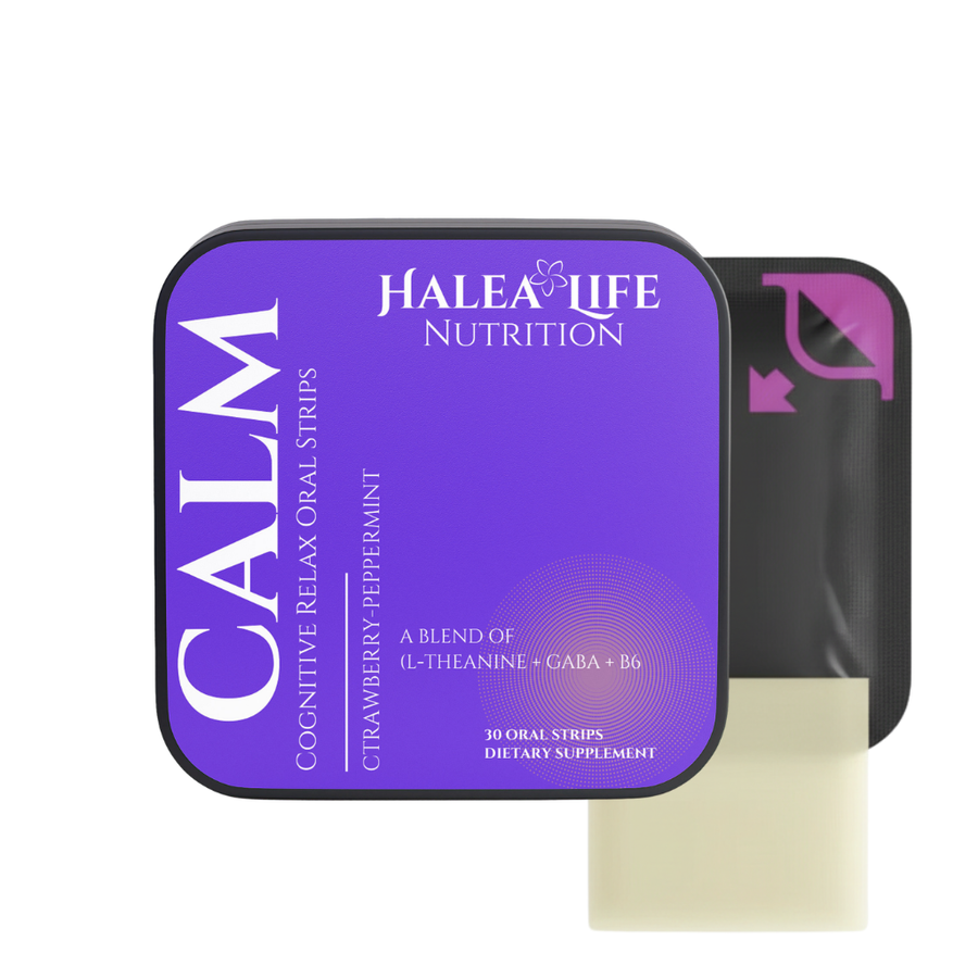 Calm & Focus Dissolvable Strips – L-Theanine, GABA & Vitamin B6