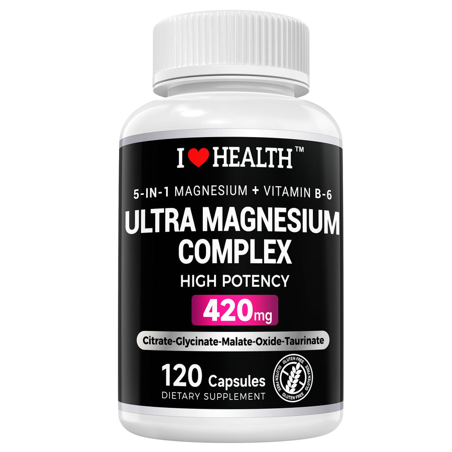 5-in-1 Magnesium Complex with Vitamin B6 – 420 Capsules