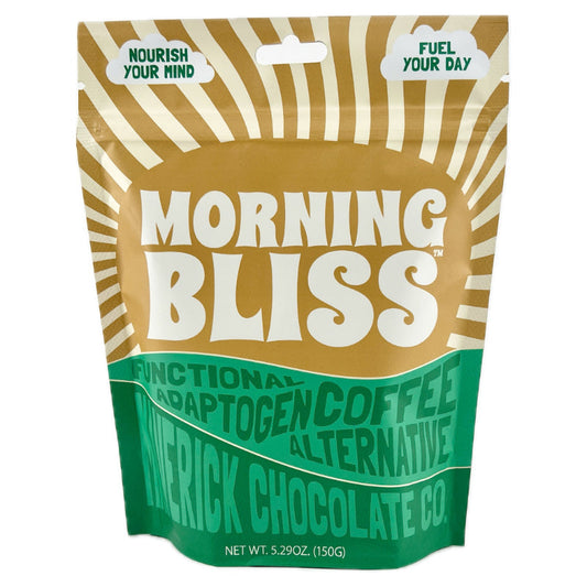 Morning Bliss adaptogenic coffee alternative with cacao, chai, matcha, maca and functional mushrooms