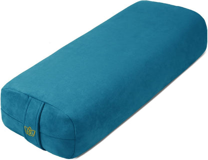 Florensi Meditation Cushion - Comfortable Floor Pillow - Traditional Tibetan Meditation Pillow with Beautiful Velvet Cover - Large Floor Cushion Seating for Adults - Premium Yoga Buckwheat Bolster