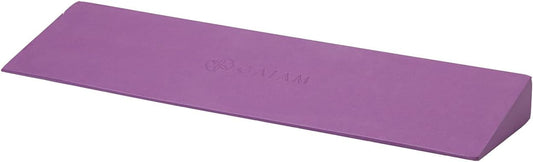 Gaiam Yoga Block Wedge - Lightweight EVA Foam - Yoga Wedge for Wrist and Lower Back Support - Slant Board for Comfortable Yoga Poses and Angles, (20" L X 6" W X 2" H), Deep Purple