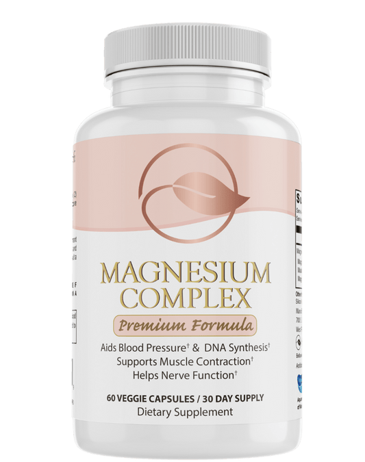 Magnesium complex supplement with Aquamin and multiple magnesium forms for daily wellness